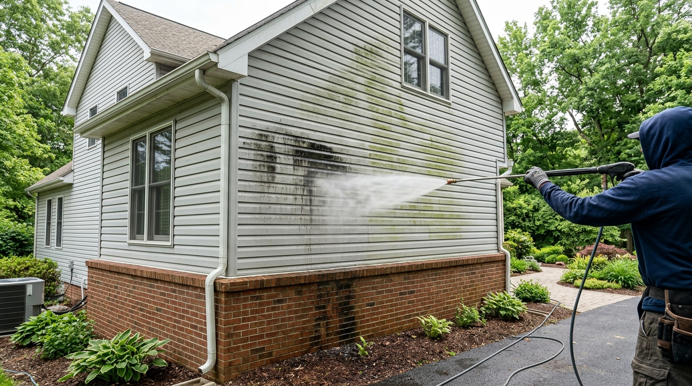 Why Are Black Streaks and Green Mildew on My Shady Siding? And How Does Soft Washing Help?