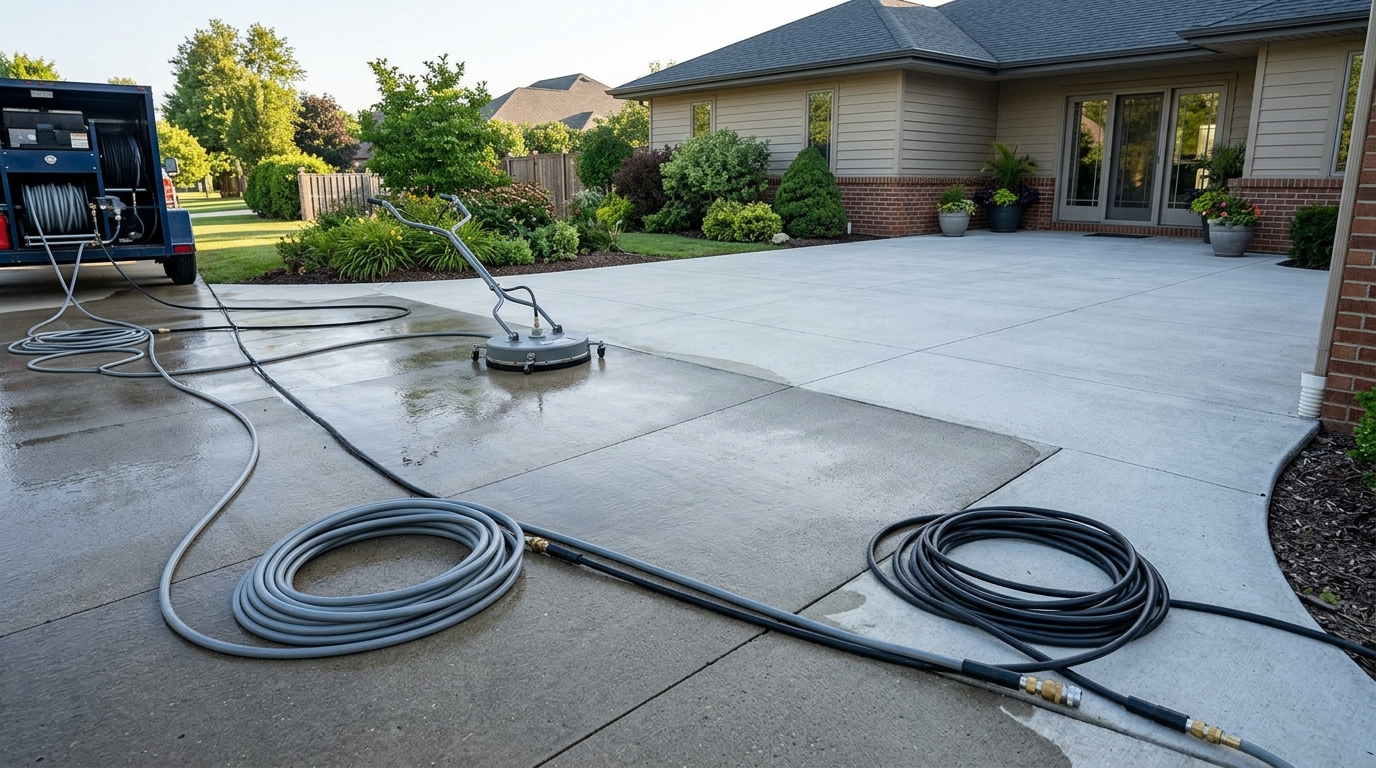 Why Does Concrete Get Stripe Marks After Pressure Washing?