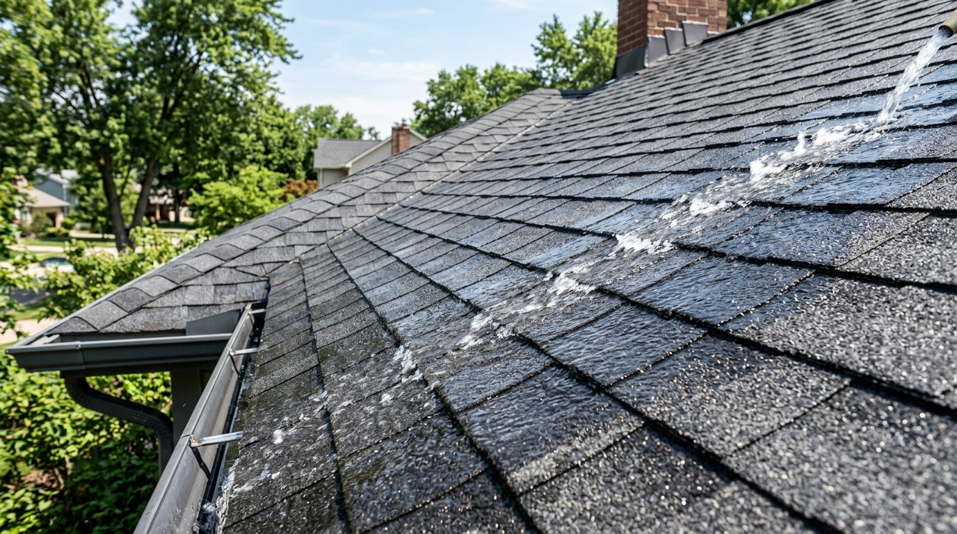 Why Roof Cleaners Use Gentle Low-Pressure Water Instead of Pressure Washers
